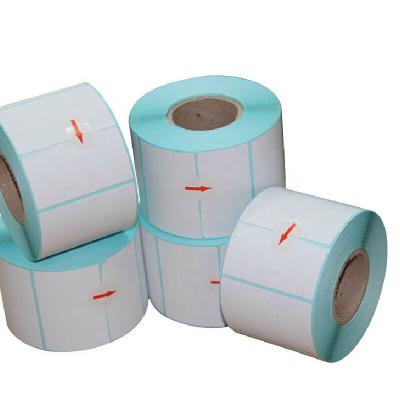 China Barcode Sticker Paper Waterproof Blank Direct Thermal Roll Label 2x1 Transfer Shipping Printing Label for sale