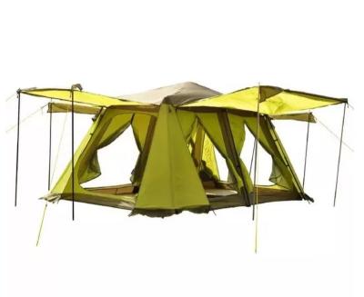 China Professional Manufacture Durable 4-6 Persons Pole Aluminum Alloy Rainproof Tent Outdoor Automatic Large Double Camping Thickening for sale