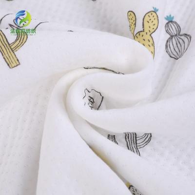 China Anti-bacteria jacquard eco-friendly 320gsm 70% 30% cotton knitting bamboo custom printed fabric design cotton bamboo fabric for baby rom for sale