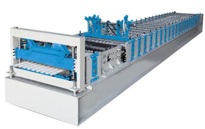 China O parafuso prisioneiro de aço leve perfila o rolo 5.5KW que forma a máquina da folha do telhado do PLC da máquina à venda