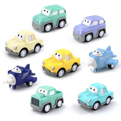 China Mini ABS Children's Toy Car Model Pull Back Toys Car and Small Flat Mini Cartoon Model Toys for sale