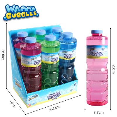 China Over 2 Years Factory Wholesale Bubble Toys 1000ml Plastic Bubble Machine Bottle Refill Solution Outdoor Soap Bubble for sale