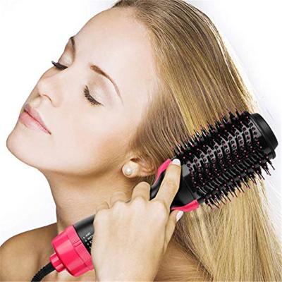 China For New Design Hot Air Comb Home Professional Hair Dryer Straightener Home Use Round Brush for sale