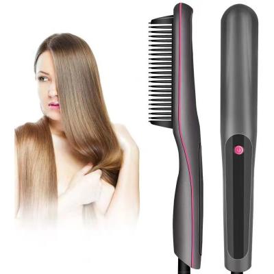 China Outdoor Top Selling PTC Heating Straightener Brush For Travel Hair Straightener Home Portable Electric Comb for sale