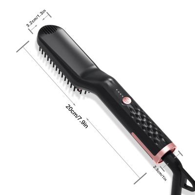 China Hotel Professional High Efficiency Ceramic Ionic Hair Dryer with Straighten Comb for Men Beard Hair Straightener Brush for sale