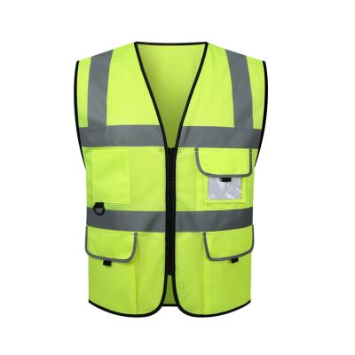 China Custom Made Vis Security Clothing Reflective Vests Shirt High Reflective Vest Hi Safety Vest With Yellow Fluorescent Smart Logo for sale