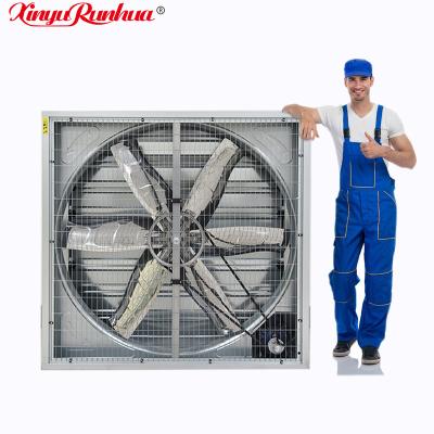 China Factory Farm Greenhouse Poultry Drop Hammer Negative Pressure With Shutter Axial Flow Fan Industrial Wall Mount Exhaust Fan for sale