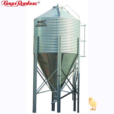 China Poultry Farm Used Feed Storage High Quality Automatic Large Capacity Galvanised Steel Feed  Tower Storage Bins For Pig Farm and chicken farm for sale