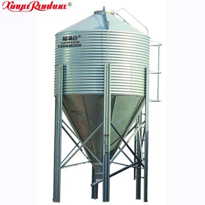 China Poultry Farm Used Feed Storage 275 Galvanized sheet poultry House Feed Storage Silo Piggery Farm Feed Storage Bins For Sale with low price for sale