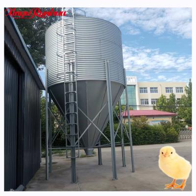 China Poultry Farm Used Feed Storage Hot Selling Customized Galvanized Chicken Feed Silo Small Granary 3 Tons Capacity for sale