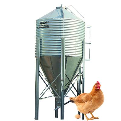 China Poultry Farm Used Feed Storage Factory price Automatic Poultry chicken hopper bottom feed silo for chicken house and poultry farm for sale