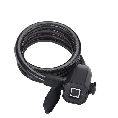 China MTB Bike IP65 Waterproof Fingerprint Bike Cable Lock Electronic Bicycle With Smart Lock for sale