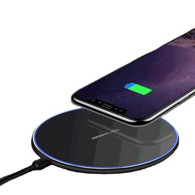 China Custom Mobile Phone Qi Fast Charging Pad For iPhone Oppo Amazon Charging CE FCC ROHS Certified Phone Battery Adapter 10W Wireless Charger for sale