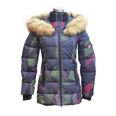 China 2022 Good Price Girls Big Fur Collar Padded Parka Warm Hot Sale Jacket For Winter Women Winter Clothes for sale