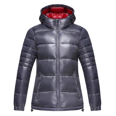 China Professional Waterproof Factory Directly Supply Women's Winter Hooded Warm Coats Striped Outerwear for sale