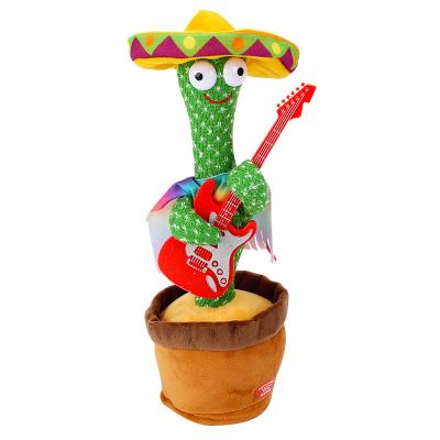 China Popular Hot Selling Sound Plant Toy Talking Voice Plush Music Swing Electric Cactus Toy Stuffed Plant With Light For Relax Gift Customized Size for sale