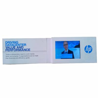 China Custom 2.4 Inch Brochure Invitation LCD Video Greeting Card For Business Gift for sale