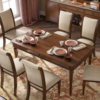 China Nordic foldable combination of solid wood dining table and dining table black walnut chair for sale