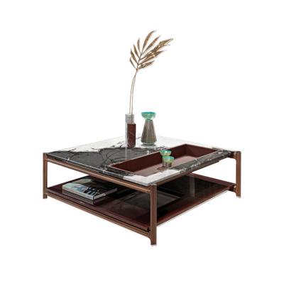 China Italian extendable luxury coffee table style coffee table living room furniture marble coffee table for sale