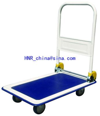 China Tool Steel Platform Hand Trolley With Handle Capacity 150kgs Hinge Cover for sale