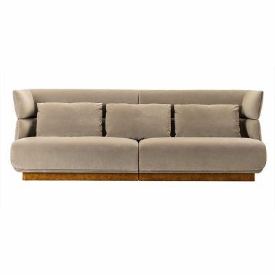 China Modern Design 3 Seater Sofa Set Hotel Lobby Sofa Set Italian Design Furniture Luxury Fabric Velvet Upholstered Luxury Leather Sofa Set for sale