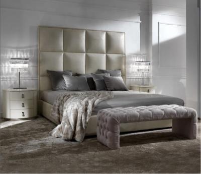 China Light Luxury Modern Velvet Furniture Italian Minimalist Double Bedroom Home Furniture Modern Bed for sale