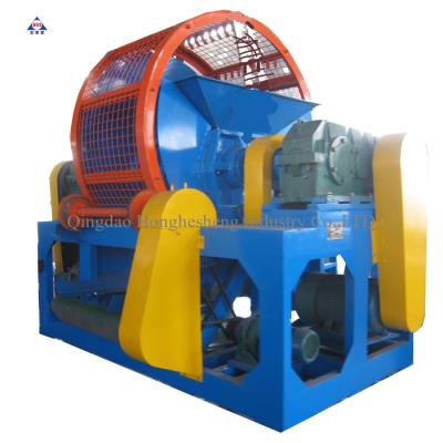 China Automatic Used Car Tyre Shredding Machine Double Shaft Plastic Waste Tire Shredder for sale