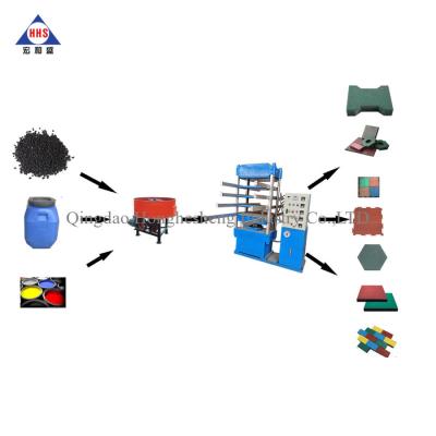 China Rubber Tile Floor Machine/Rubber Tile Moulding Press/Four Layer Tile Machine for sale