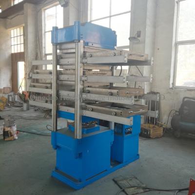 China 50 Ton 550*550 Paver Tile Making Machine Four Flooring Tile Rubber Mold Vulcanizer for sale