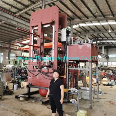 China 250mm Stroke 350*350mm Solid Tire Making Machine Rubber Vulcanizing Machine 2 Layer for sale