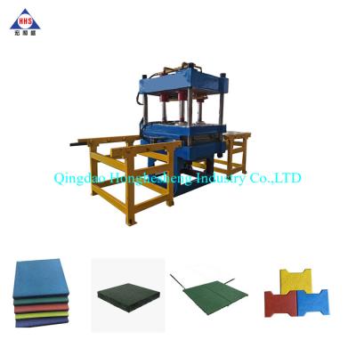 China 1080X1080mm Rubbertegel die tot Machine maken Rubbervloer Mat Hydraulic Vulcanizing Press Te koop