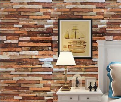 China Newly PVC 3d Wallpaper 3d Wall Panels Brick Interior Wall Panels Moisture Proof Wallpaper 3d for sale