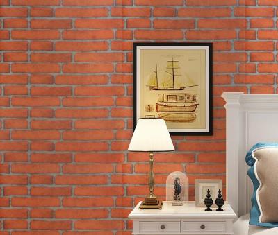 China Moisture-proof Adhesive Stone Flooring Panel Wallpaper Brick Wall 3d Vinyl Ceramic Tiles for sale