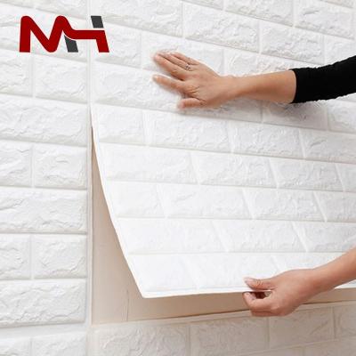 China Hot Selling 3D Brick Self-adhesive Customized Design 3D Brick Wallpaper Red Adhesive Living Room Decorative Wallpaper for sale