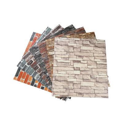 China Hot Adhesive 3D Xpe Sticker Popular Good Quality Home Waterproof Brick Wall Sticker for sale