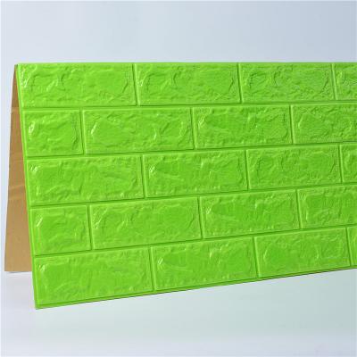 China Adhesive sticker easy stick with pe foam self adhesive brick 3d wallpaper wall tiles foam 3d brick wallpaper walls for sale