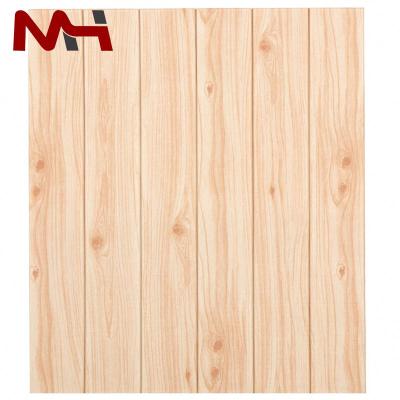 China Factory Adhesive Custom Wood 3D Wallpaper China Self Adhesive Fireproof 3D Wood Wallpaper For Kitchen Restaurant for sale