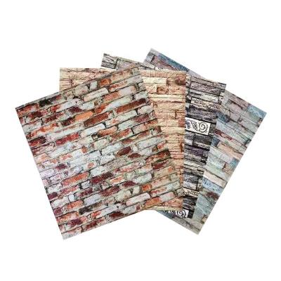 China Sticker Top Quality Wall Panel Wallpaper 3D Xpe Adhesive Brick Wallpaper Good Price for sale