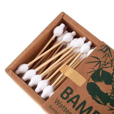 China Custom Eco-Friendly Daily Suction Stick 50pcs Bamboo Cotton Swabs Ear Cotton Cleaning Bud for sale