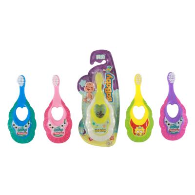 China 0-3 Years Non-disposable Non-disposable Cardboard Handle Baby Toothbrush for sale