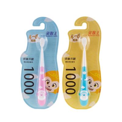 China Ultra Soft Custom Plastic Cute 4-6 Years Old Kids Cartoon Monkey Training Toothbrush For Kids for sale