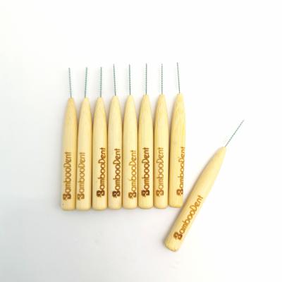 China DUPONT 2020 cheap interdental brushes 8pcs/pack bamboo inter dental brush I shape for sale