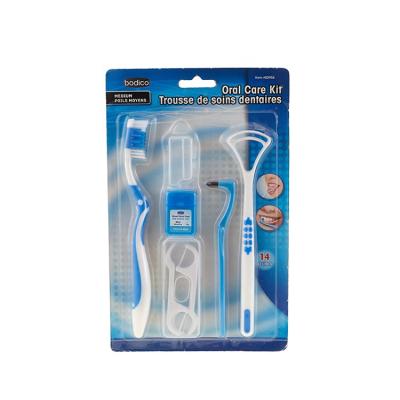 China Oral Hygiene Kit Dental Area Orthodontic Clean Kit With Toothbrushes And Dental Floss for sale