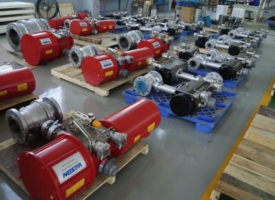 Chine Robinet à tournant sphérique penumatic de déclencheur d'arrêt de joug écossais pneumatique de valve à vendre