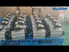 SS316 Pneumatic Butterfly Valve Air Operated For Marine Industry