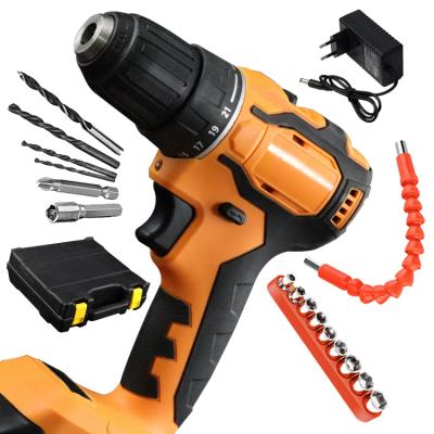 China 2021 Multi Function On Sales 21V Lithium Battery Brushless Cordless Impact Motor Brushless Power Drill for sale