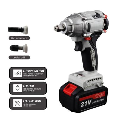 China Best Impact Cordless Brushless Chargeable Battery Power Drills Electric Lightweight Adjustable Torque Wrench for sale