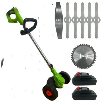 China Anti-skid Electric Nylon Line Grass Cutter Lawn Mower 550w Grass Trimmer Self-propeled Cutting Machine for sale