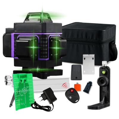 China ASPY163 Purpler Level with 360 Degree 24*21.5*16 3D Self-Leveling Cross Line Laser Green Beam for sale