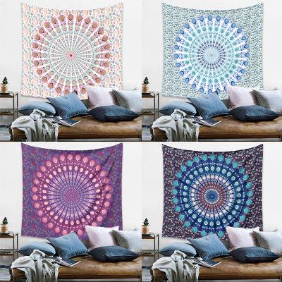 China Simply 2021 New Design 3d Printed Tree of Life Indian Mandala Chakras Wall Tapestry for sale